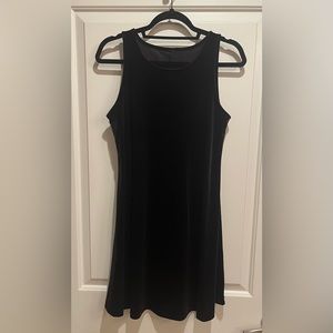 Black Velvet Sleeveless Tank Dress Size M